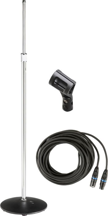 Atlas Sound&nbsp;MS12C Chrome Round Base Mic Stand Kit&nbsp;&nbsp;