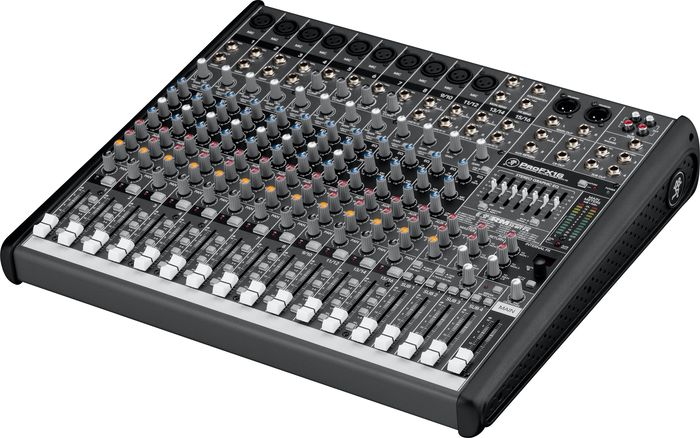 Mackie ProFX16  Compact 4-Bus Mixer with USB & Effects  Left-Facing