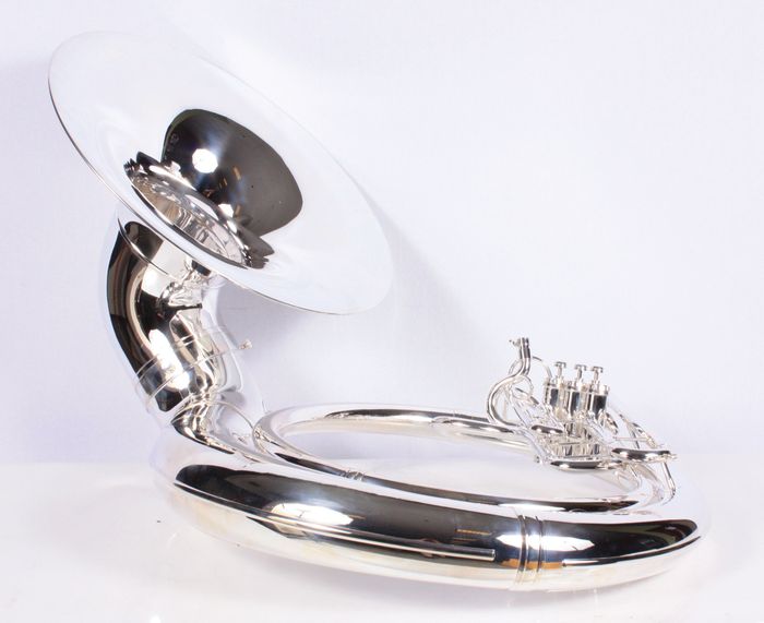 Conn 20K Series Brass BBb Sousaphone 20KSPW Silver Plate with Case 889406666184