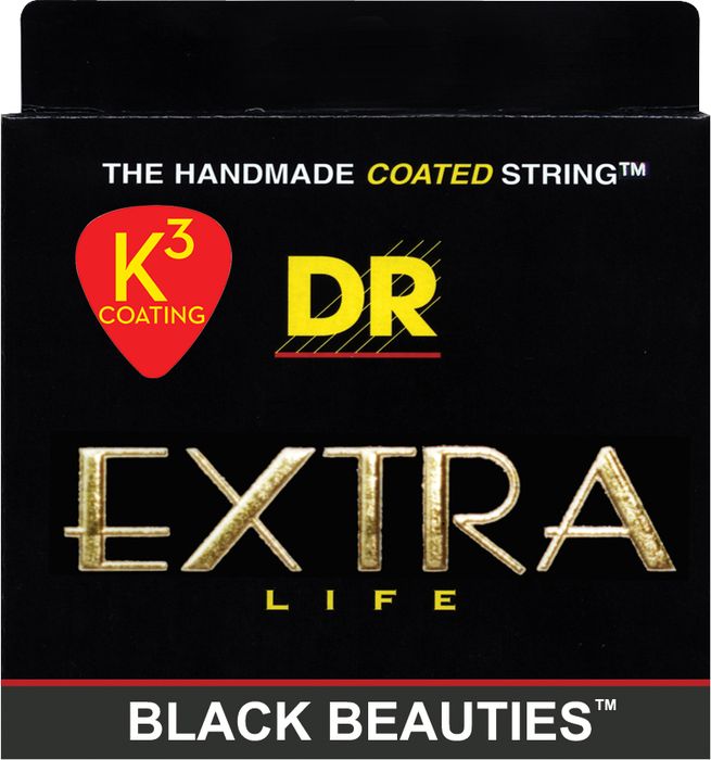 DR Strings&nbsp;Black Beauties Coated Electric Strings Medium-Heavy (10-52)&nbsp;&nbsp;
