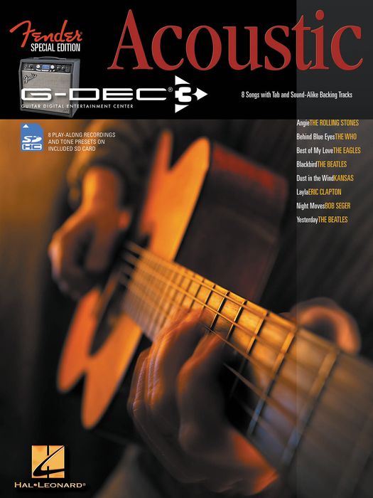 Hal Leonard&nbsp;Fender G-Dec Acoustic Play-Along Guitar Songbook/SD Card&nbsp;&nbsp;