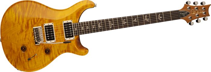 Prs 2011 Custom 24 W/ Pattern Thin Neck Electric Guitar Santana Yellow