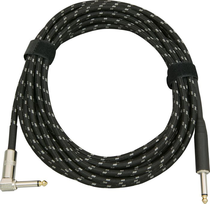 Musician's Gear&nbsp;Tweed Right Angle Instrument Cable&nbsp;Black&nbsp;20 Feet