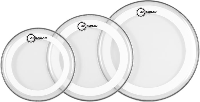 Aquarian&nbsp;Super-2 Drumheads with Studio-X Ring Fusion Pack&nbsp;&nbsp;