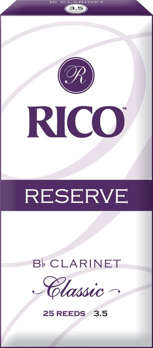Rico&nbsp;Reserve Classic Bb Clarinet Reeds Box of 25&nbsp;Strength 3.5&nbsp;