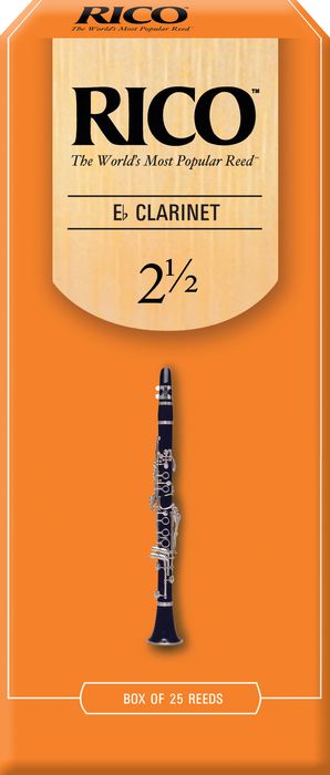 Rico&nbsp;Eb Clarinet Reeds&nbsp;Strength 2.5&nbsp;Box of 25