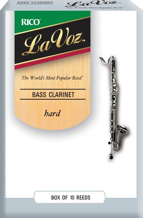 La Voz&nbsp;Bb Bass Clarinet Reeds&nbsp;Hard&nbsp;Box of 10