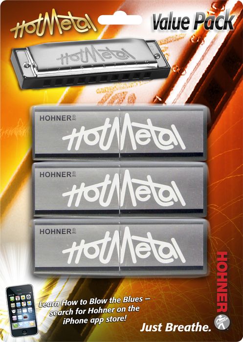  Hohner Hot Metal Harmonica Value Pack 