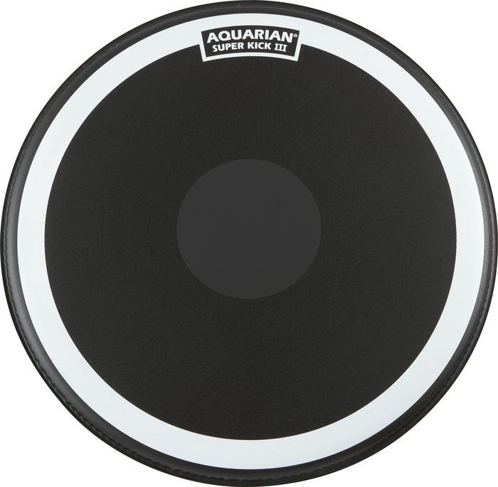 Aquarian&nbsp;Super-Kick III Black Drumhead&nbsp;20 inch&nbsp;