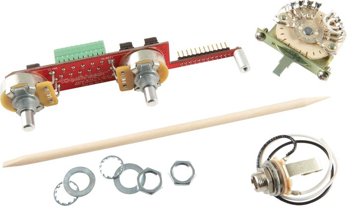 Toneshaper Sw5c 5-Way Switch And Knobs For Telecaster With Bridge Single Coil And Neck Humbucker Stock Control