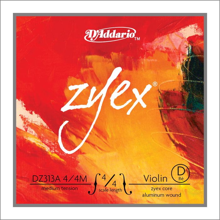 D'Addario&nbsp;Zyex 4/4 Violin String D Aluminum&nbsp;&nbsp;Medium