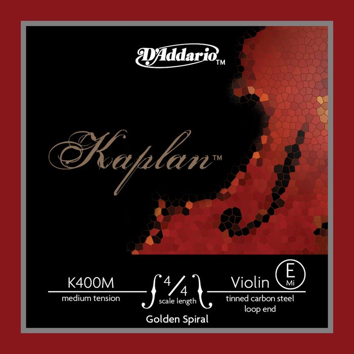 D'Addario&nbsp;K400 Kaplan Golden Spiral 4/4 Size Violin E String with Loop End&nbsp;&nbsp;