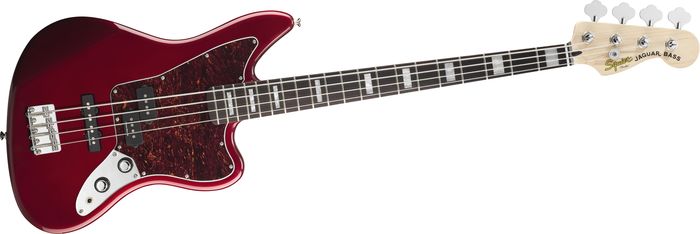 Squier Vintage Modified Jaguar Bass Candy Apple Red Rosewood Fretboard