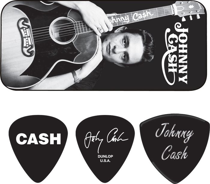 Dunlop&nbsp;Johnny Cash Memphis Pick Tin with 6 Picks&nbsp;&nbsp;