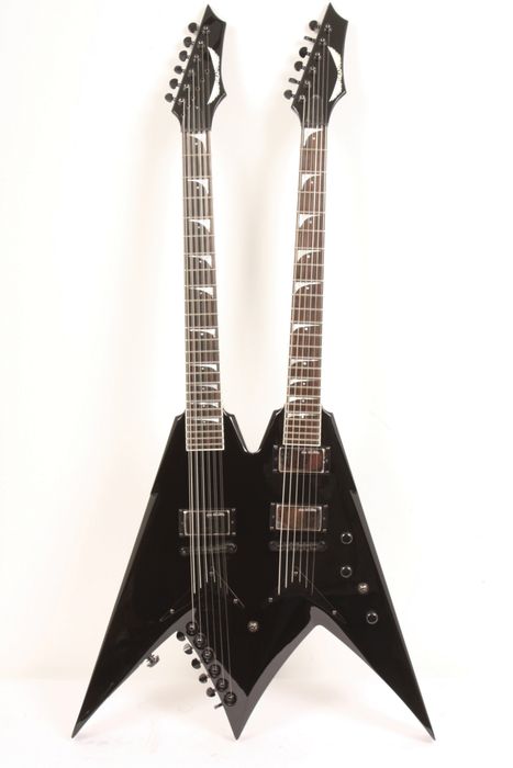 Used Dean Dave Mustaine Vmnt Double Neck Electric Guitar Classic Black 886830118302