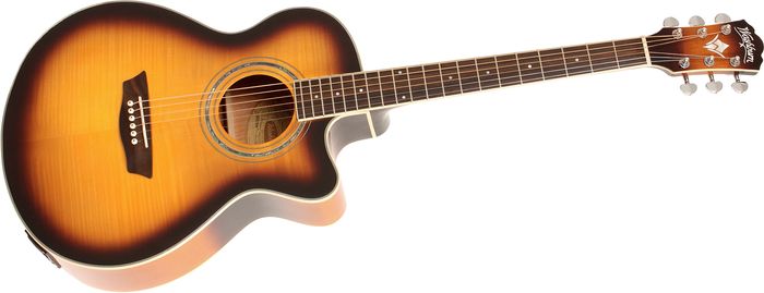 Washburn&nbsp;Festival EA15A Spruce Top With Flame Maple Veneer Acoustic Cutaway Electric Guitar With 4-Band EQ&nbsp;&nbsp;