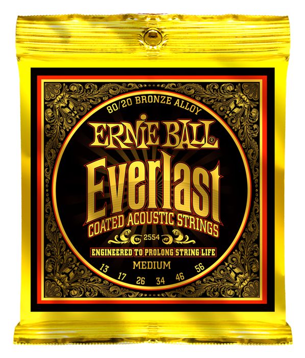 Ernie Ball&nbsp;2554 Everlast 80/20 Bronze Medium Acoustic Guitar Strings&nbsp;&nbsp;
