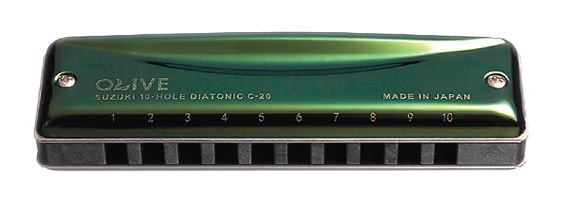 Suzuki&nbsp;C-20 Olive Harmonica&nbsp;Ab&nbsp;