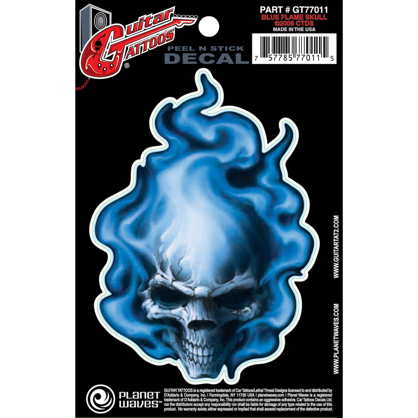 skull blue flames