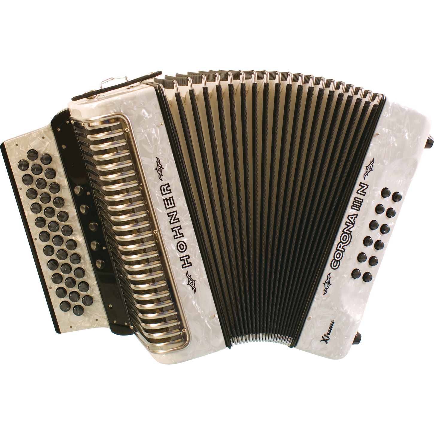 Hohner Corona IIIN Xtreme GCF Accordion Pearl White Musician's Friend