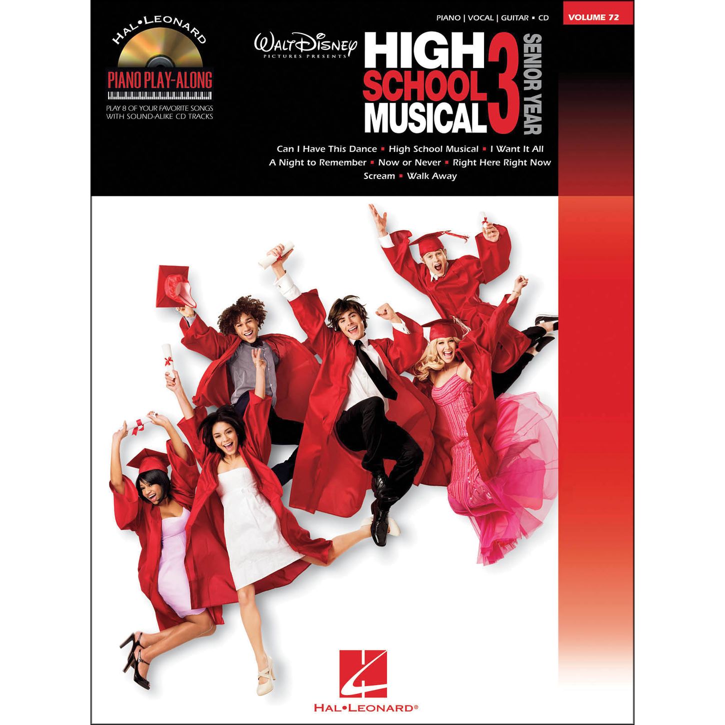 Hal Leonard High School Musical 3 Piano PlayAlong Volume 72 BookCD