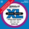 D'AddarioESXL120 Nickel Double Ball End Super Light Electric Guitar Strings