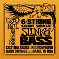 Ernie Ball 2838 Slinky Nickel Round Wound 6-String Electric Bass Strings