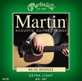MartinM170 80/20 Bronze Round Wound Extra Light Acoustic Strings 10-Pack