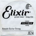 ElixirPolyweb .024 Acoustic Guitar String 4-Pack Singles