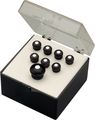 MartinBridge and End Pin Set in Black with White Dots