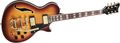 ESP PC-1V Paramount Semi-Hollow Electric Guitar with Bigsby Brown Sunburst Gold Hardware