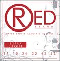 Red StringsCopper Bronze Acoustic Guitar Strings - Extra Light