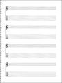 Music SalesPassantino Guitar Manuscript Paper Spiral pad #159 - 4 Staves, 64 Pgs, 9X12