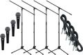 Beta 58A Mic with Cable and Stand 4 Pack