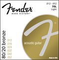 Fender70L 80/20 Bronze Acoustic Strings - Light