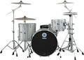 Yamaha Rock Tour 4-Piece Shell Pack with Matching Snare Drum Matte Silver Metallic
