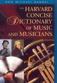 AlfredHarvard Concise Dictionary of Music and Musicians 9" x 6 1/4" format