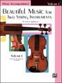 AlfredBeautiful Music for Two String Instruments Book I Piano Acc.