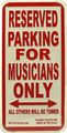 AIMMusicians Only Metal Sign