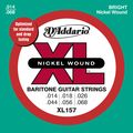 D'addario Xl157 Xl Nickel Medium Electric Baritone Guitar Strings