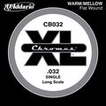 D'AddarioXL Chromes CB032 Single Flat Wound .032" Long Scale Bass String