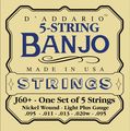 D'AddarioJ60+ Nickel Light-Plus Banjo Strings