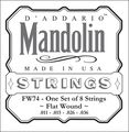 D'AddarioFW74 Flatwound Medium Mandolin Strings