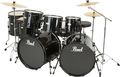 Pearl Forum 8-Piece Double-Bass Drum Set Jet Black