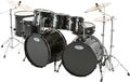 Sound Percussion Pro 8-Piece Double-Bass Drum Set with Sabian XS20 Cymbals Black Sparkle