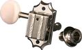 KlusonKBW Round White Button Guitar Tuning Machines - 3-Per-Side