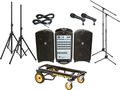FenderPassport 500 Pro 2 Mic PA Package with Rock N Roller Cart
