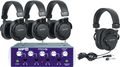 PreSonusHP4 Headphone Amp with 4 Headphones