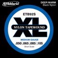 D'AddarioETB92 Black Nylon Tapewound Short Scale Bass Strings