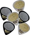Ibanez Black and White Sand Grip Wizard Picks 6-Pack  Medium